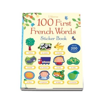 100 First French words sticker book