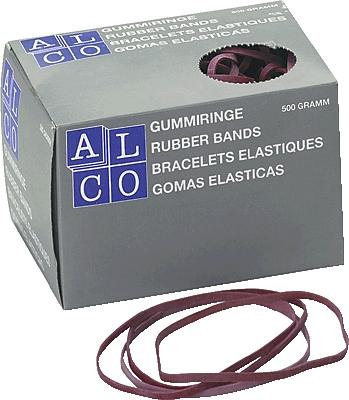 Elastice pentru bani,  500g/cutie, D 85 x 1,5mm, Alco