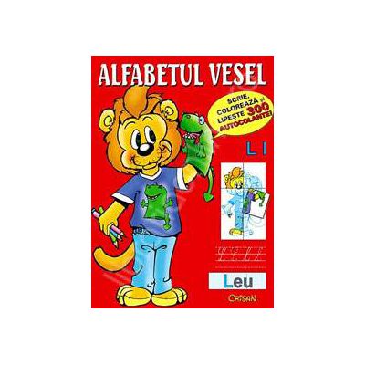 Alfabetul vesel (Scrie, coloreaza si lipeste 300 de autocolante!)