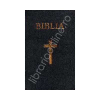 Biblia cu coperta grena, piele aurita (50826)