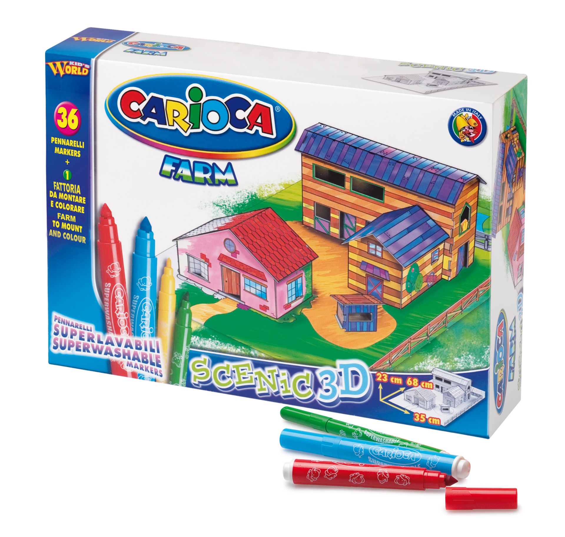 Set articole creative, CARIOCA Scenic 3D - Farm