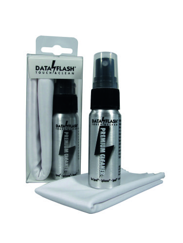 Set curatare tablete/smartphone-uri (spray 25ml + laveta microfiber 20 x 20cm), DATA FLASH Premium