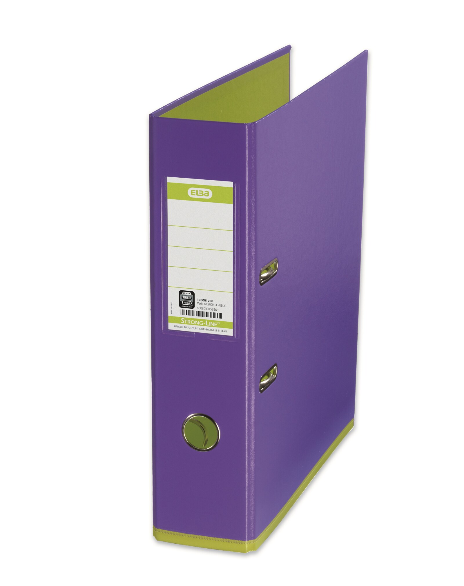 Biblioraft A4, plastifiat PP/PP, 80 mm, Elba MyColour - violet deschis/verde deschis