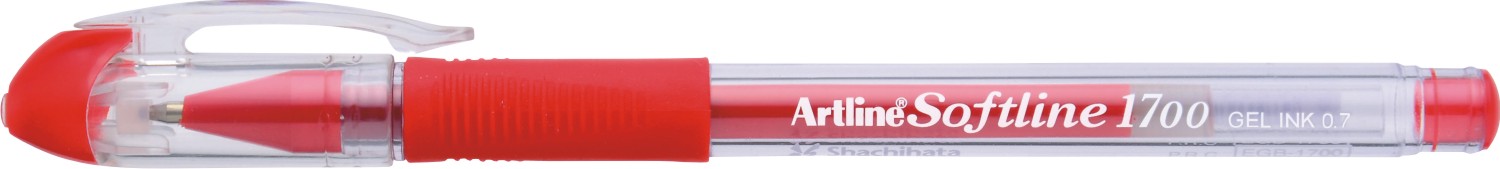 Pix cu gel Artline Softline 1700, rubber grip, varf 0.7mm - rosu