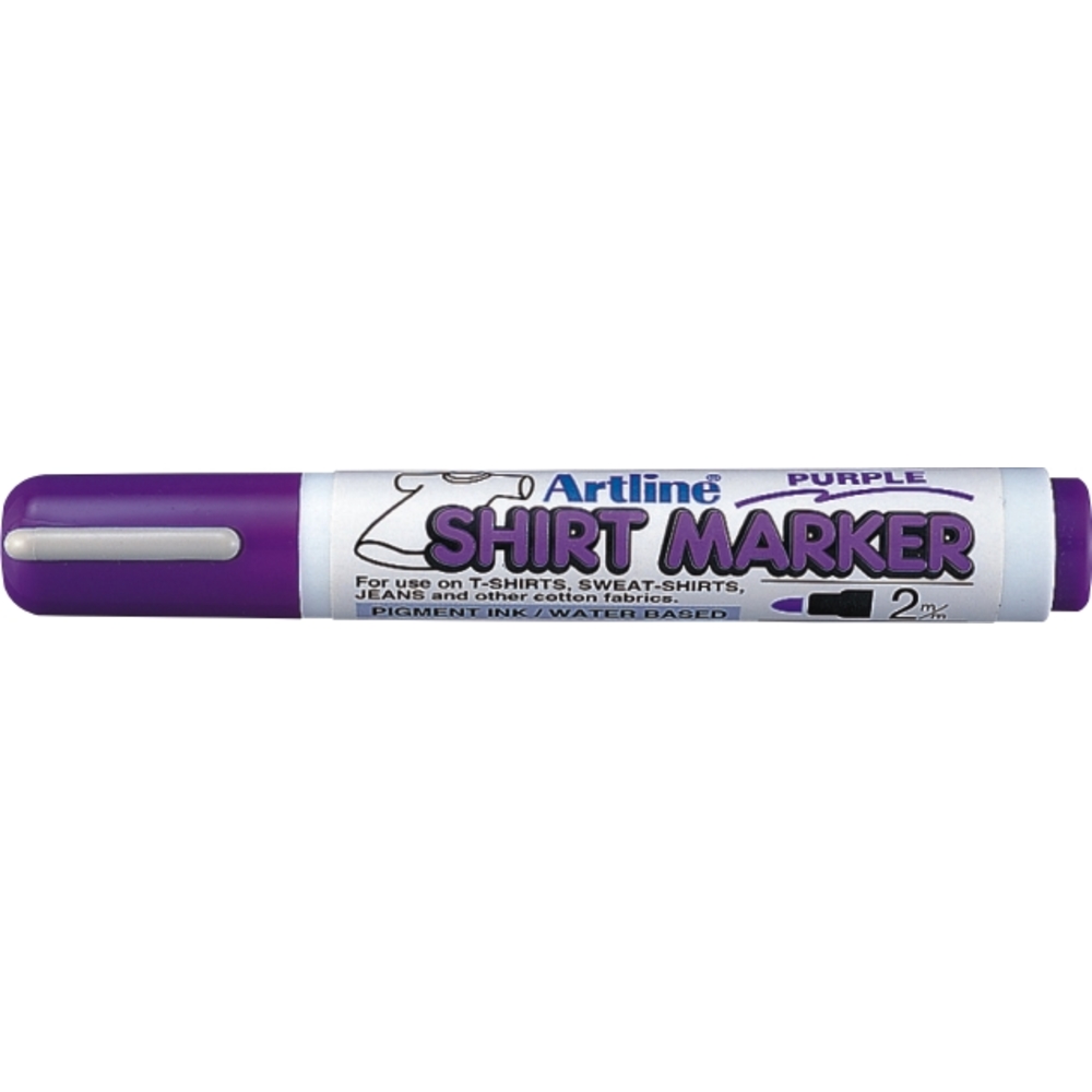 T-Shirt marker Artline, corp plastic, varf rotund 2.0mm - violet