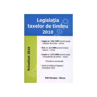Legislatia taxelor de timbru 2010