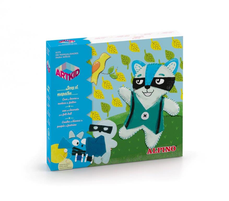 Cutie cu articole creative pentru copii, ALPINO ArtKid Joey the Raccon