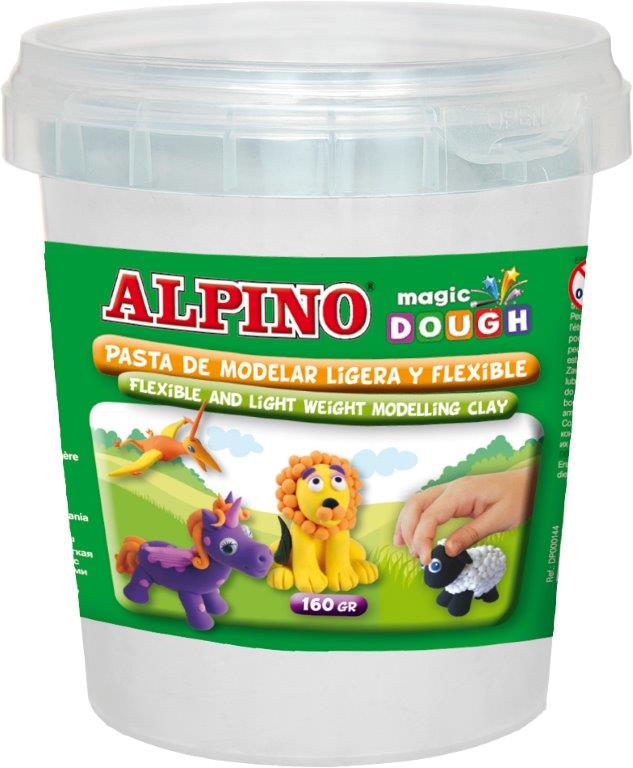 Plastilina magica, 160 grame/cutie, ALPINO - alba