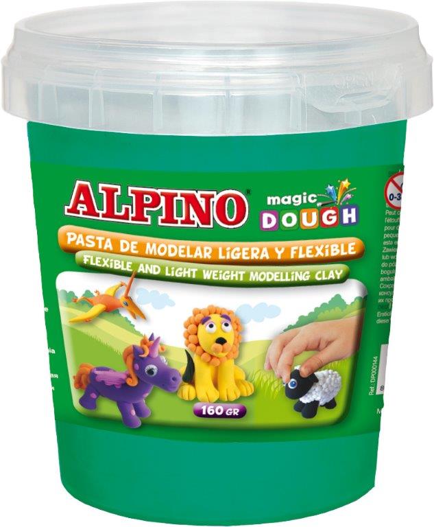 Plastilina magica, 160 grame/cutie, ALPINO - verde