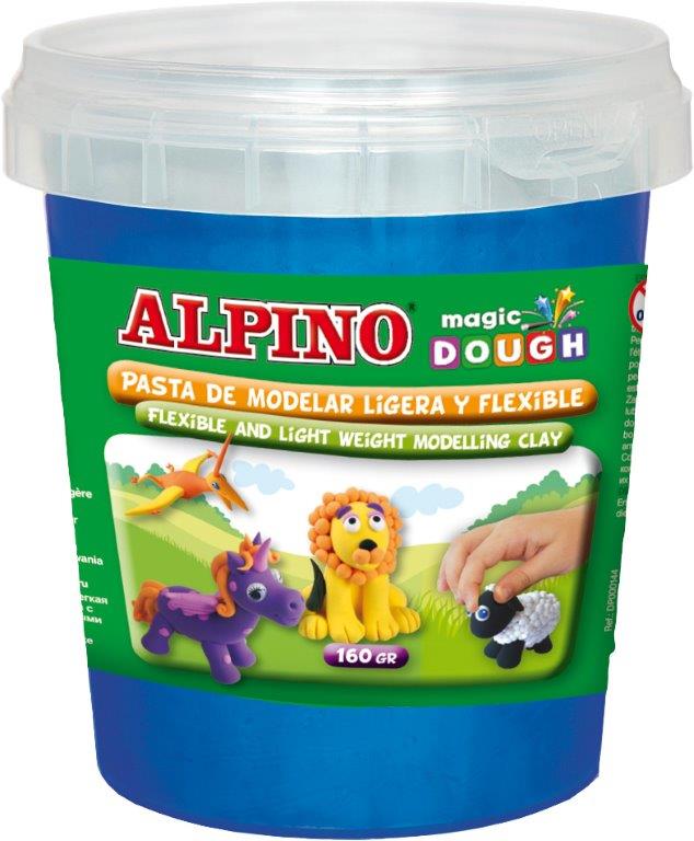 Plastilina magica, 160 grame/cutie, ALPINO - albastra