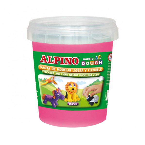 Plastilina magica, 160 grame/cutie, ALPINO - roz