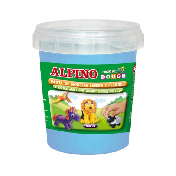 Plastilina magica, 160 grame/cutie, ALPINO - bleu