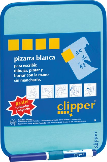 Tablita pentru scris 44 x 55 cm + marker, CLIPPER - alba