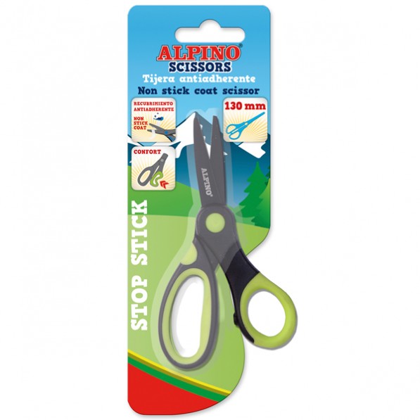 Foarfeca copiii, 13cm, cu rubber grip, in blister, ALPINO Stop Stick