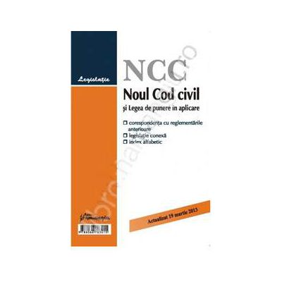 Noul Cod civil si Legea de punere in aplicare – actualizat 19 martie 2013