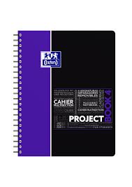 Caiet cu spirala A4+, OXFORD Student Projectbook, 100 file-90g/mp, 4 perf., coperta PP - dictando