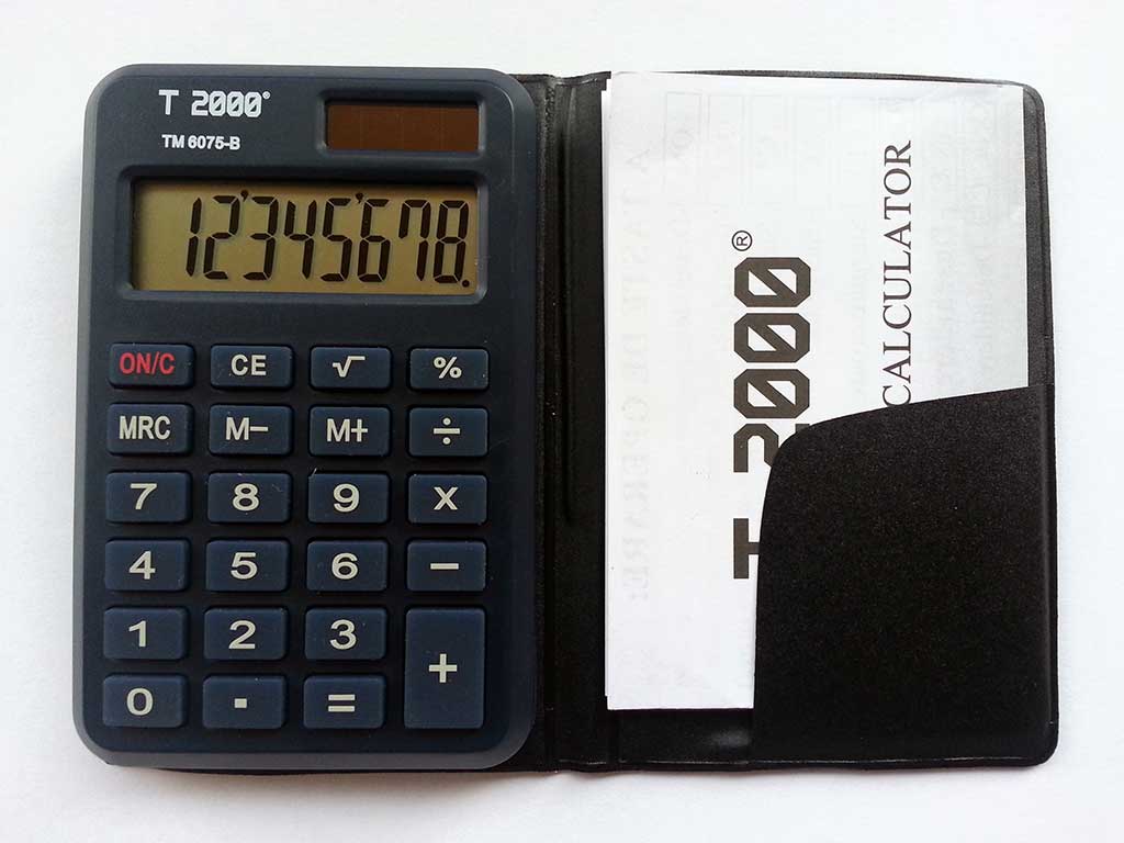 Calculator 8 dig. de buzunar cu etui , T2000