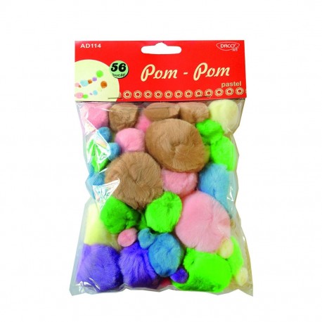 Accesorii craft - pom pom pastel Daco, AD114