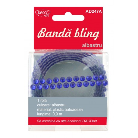 Accesorii craft - Banda bling albastru Daco, AD247A