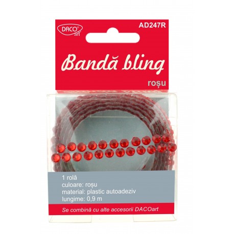 Accesorii craft -  Banda bling rosu Daco, AD247R