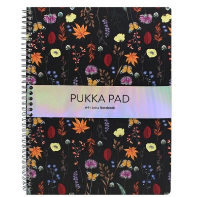 Agenda cu spirala Pukka Pad Bloom, format A4+, 160 pag, hartie 80 g dictando, coperti cartonate