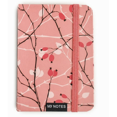 Agenda tip notes cartonat A7 Floral, Roz