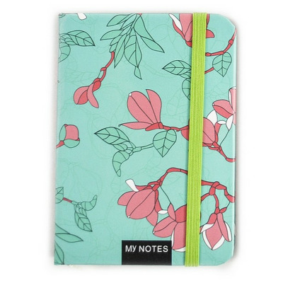 Agenda tip notes cartonat A7 Floral, verde