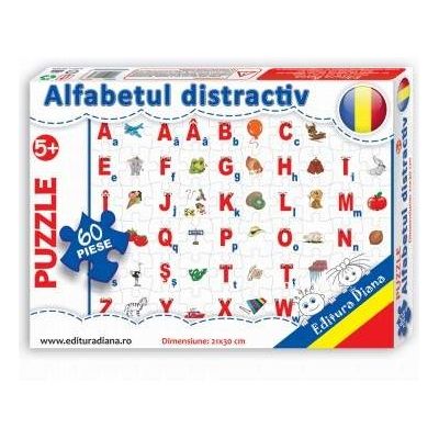 Alfabetul distractiv, puzzle cu 60 piese