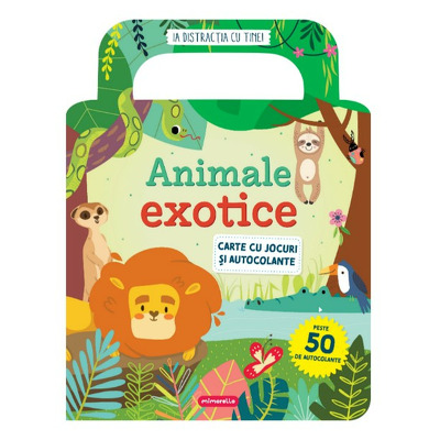 Animale exotice. Carte cu jocuri si autocolante