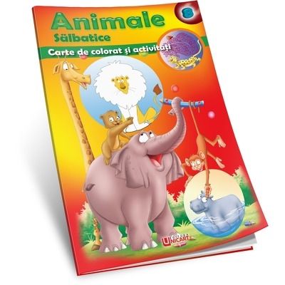 ANIMALE SALBATICE - Carte de colorat si activitati