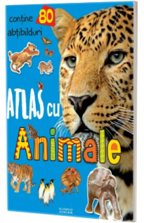 Atlas cu Animale. Contine 80 de abtibilduri