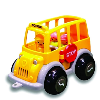 Autobuz scolar cu sofer si 2 elevi - Midi, Vikingtoys