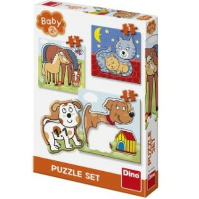 Baby puzzle - Animalute jucause (3-5 piese)