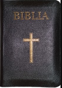 Biblia cu coperta neagra, piele aurita (CB063)