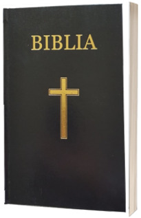 Biblia foarte mare, 093, coperta vinil tare, neagra, cu cruce
