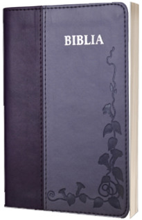 Biblia foarte mica, 043, coperta pvc flexibila, mov, cuvinte cu rosu, margini argintii, repertoar