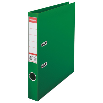 Biblioraft A4, plastifiat PP/PP, margine metalica, 50 mm, Esselte No. 1 Power - verde