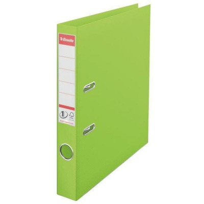 Biblioraft A4, plastifiat PP/PP, margine metalica, 50 mm, Esselte No. 1 Power - verde vivida