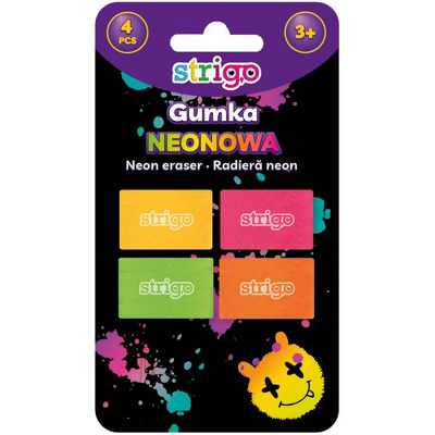 Blister guma de sters Strigo Neon x4