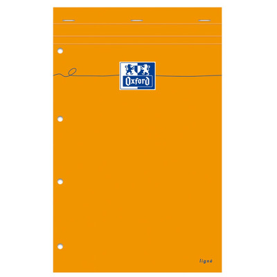 Blocnotes A4 dictando, Oxford Orange, 80 file galbene - 80g/mp, Scribzee, 4 perf, coperta carton