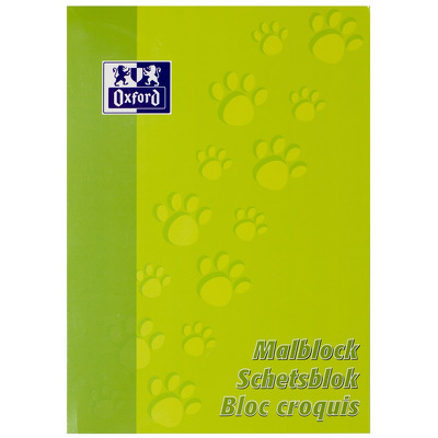 Blocnotes A4 foaie velina, Oxford, 100 file - 90g/mp, pentru desenat