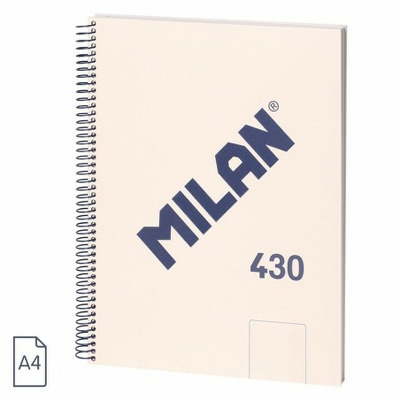 Caiet A4 80 file velin spira MILAN bej 57141E80BG