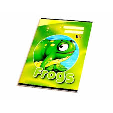 Caiet capsat A5, 48 file, coperta frogs, liniatura dictando, Arhi Design