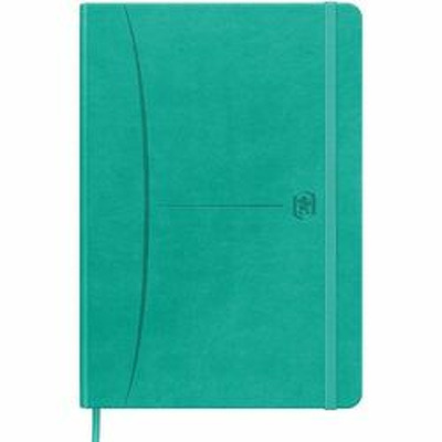 Caiet cu elastic, OXFORD Signature Smart Journal, A5, 104 file-90g/mp, Scribzee, punctat - turcoaz