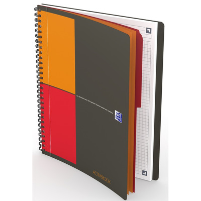 Caiet cu spirala B5, Oxford Int. Activebook, 80 file - 80g/mp, Scribzee, coperta PP - mate