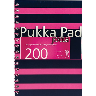 Caiet cu spirala Pukka Pads Jotta Navy A5 dictando roz