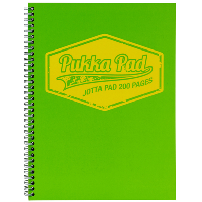 Caiet cu spirala Pukka Pads Jotta Neon A4 matematica verde 200 pagini