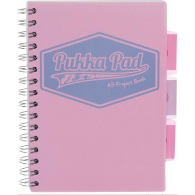 Caiet cu spirala si 3 separatoare Pukka Pads Project Book Pastel, coperti PP, 200 pag Matematica, hartie 80 g, A5