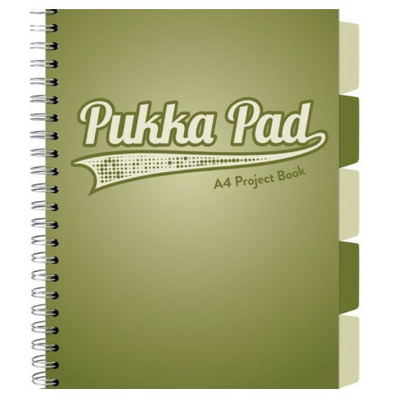 Caiet cu spirala si separatoare Pukka Pad Project Book, format A4, matematica, hartie 80g, 3106(OE)-WPC