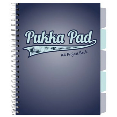 Caiet cu spirala si separatoare Pukka Pad Project Book, format A4, matematica, hartie 80g, 3109(NY)-WPC